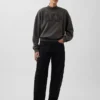 Gruba bluza oversize z frotte francuskiego o stójce