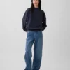 Gruba bluza oversize z frotte francuskiego o stójce