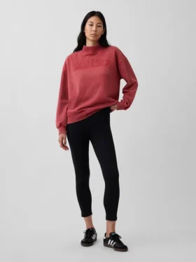 Gruba bluza oversize z frotte francuskiego o stójce