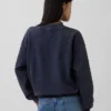 Gruba bluza oversize z frotte francuskiego o stójce