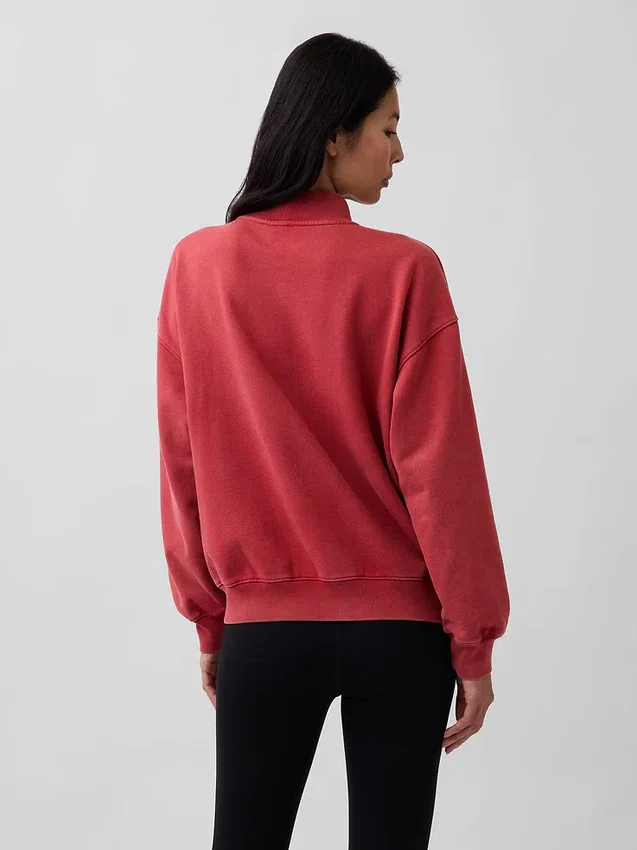 Gruba bluza oversize z frotte francuskiego o stójce