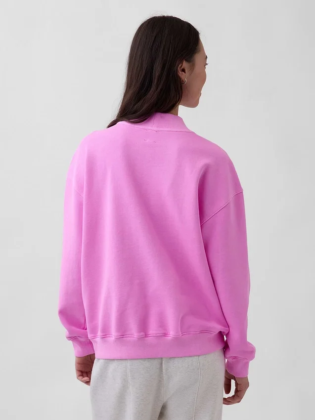 Gruba bluza oversize z frotte francuskiego o stójce