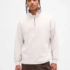 Gruba bluza oversize z logo i zamkiem do jednej czwartej długości