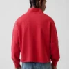 Gruba bluza oversize z logo i zamkiem do jednej czwartej długości