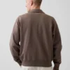 Gruba bluza oversize z zamkiem do jednej czwartej długości dla dorosłych