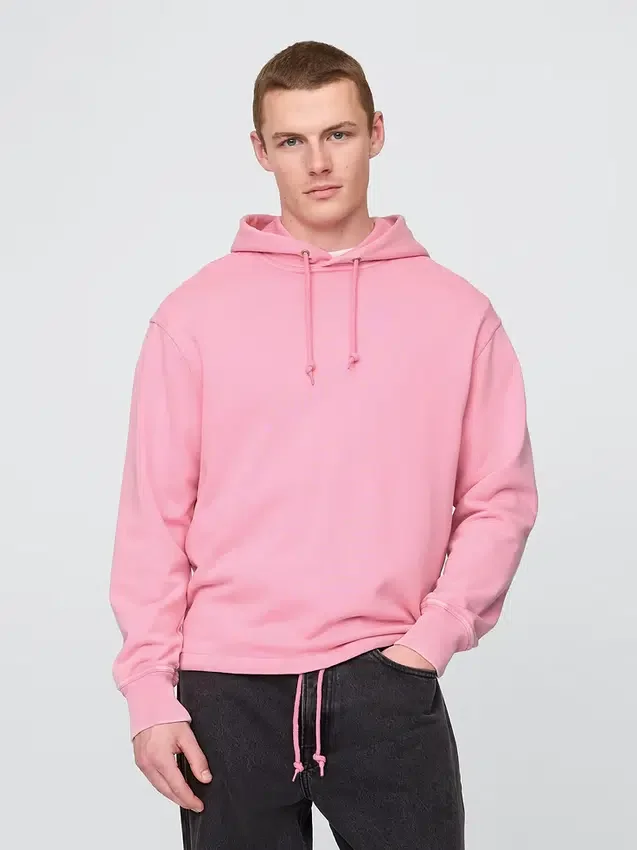 Gruba bluza z kapturem z frotte francuskiego z logo GAP