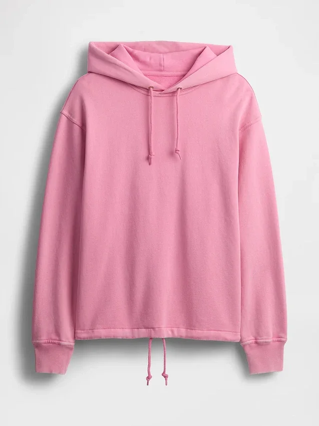 Gruba bluza z kapturem z frotte francuskiego z logo GAP