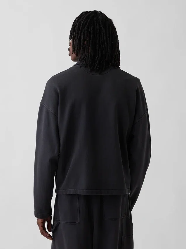 Gruba bluza z zamkiem błyskawicznym w stylu oversize dla dorosłych