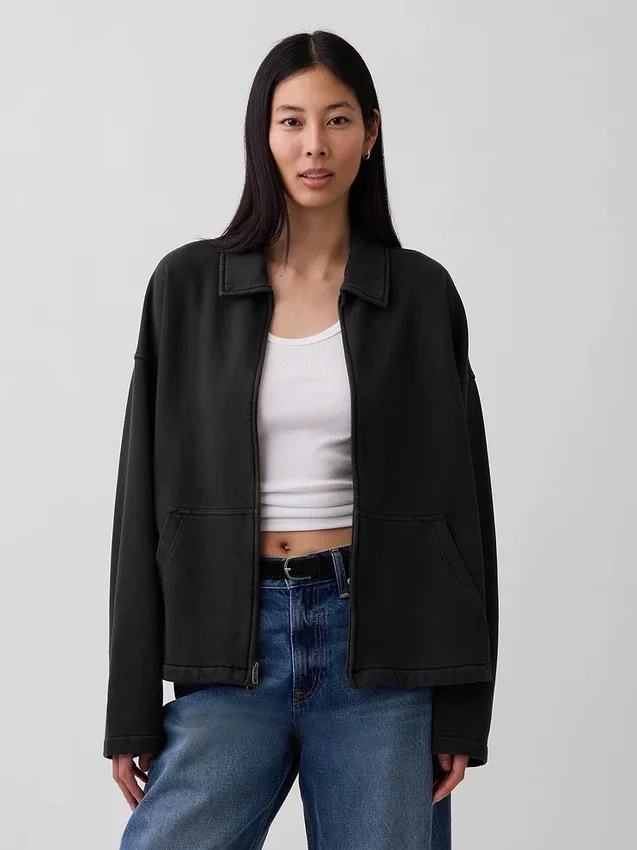 Gruba bluza z zamkiem błyskawicznym w stylu oversize dla dorosłych