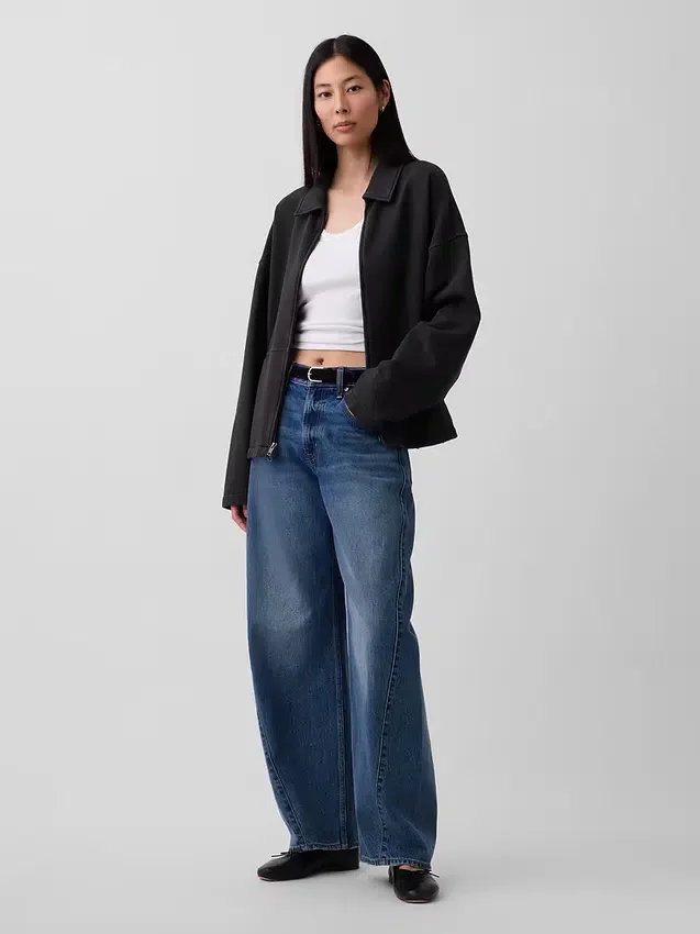 Gruba bluza z zamkiem błyskawicznym w stylu oversize dla dorosłych