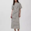 Gruba, oversizowa sukienka typu T-shirt w stylu maxi