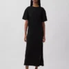 Gruba, oversizowa sukienka typu T-shirt w stylu maxi