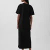 Gruba, oversizowa sukienka typu T-shirt w stylu maxi