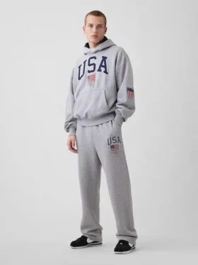 Grube spodnie dresowe Team USA dla dorosłych