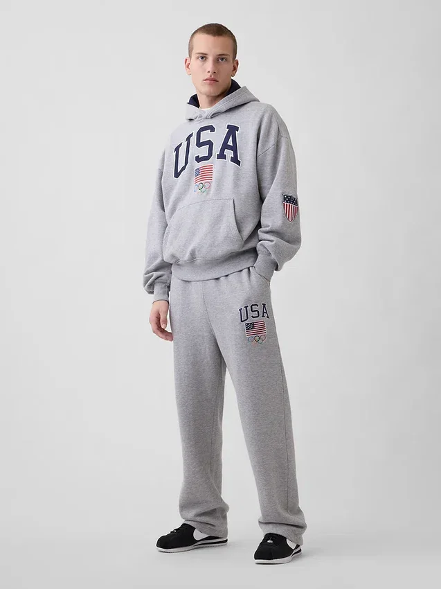 Grube spodnie dresowe Team USA dla dorosłych