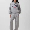 Grube spodnie dresowe Team USA dla dorosłych