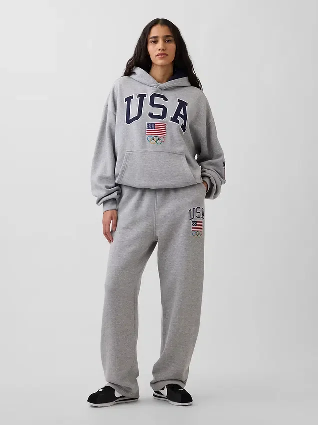 Grube spodnie dresowe Team USA dla dorosłych