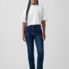 Jeansy Curvy z wysokim stanem, o kroju slim straight w stylu lat 90.