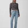 Jeansy Curvy z wysokim stanem, o kroju slim straight w stylu lat 90.