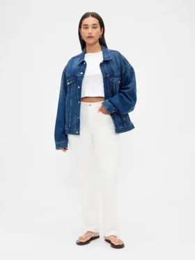 Jeansy Curvy z wysokim stanem, o kroju slim straight w stylu lat 90.