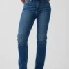 Jeansy Curvy z wysokim stanem, o kroju slim straight w stylu lat 90.