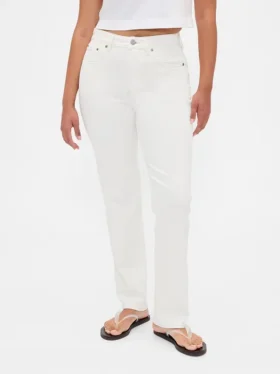 Jeansy Curvy z wysokim stanem, o kroju slim straight w stylu lat 90.