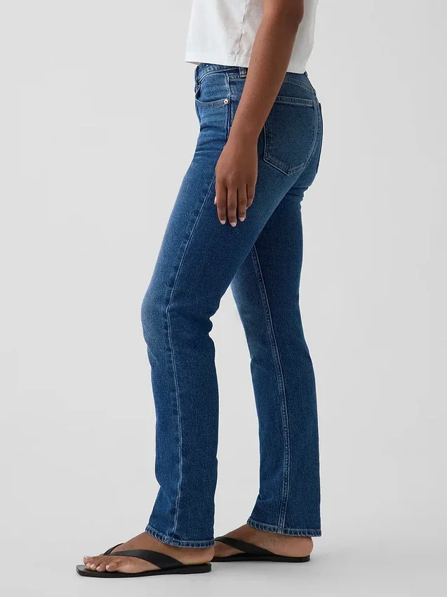 Jeansy Curvy z wysokim stanem, o kroju slim straight w stylu lat 90.