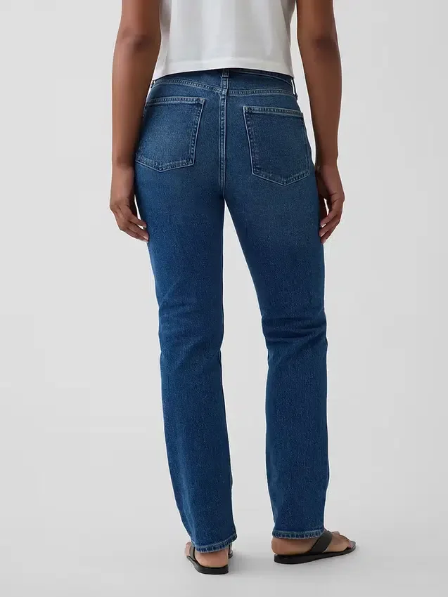 Jeansy Curvy z wysokim stanem, o kroju slim straight w stylu lat 90.