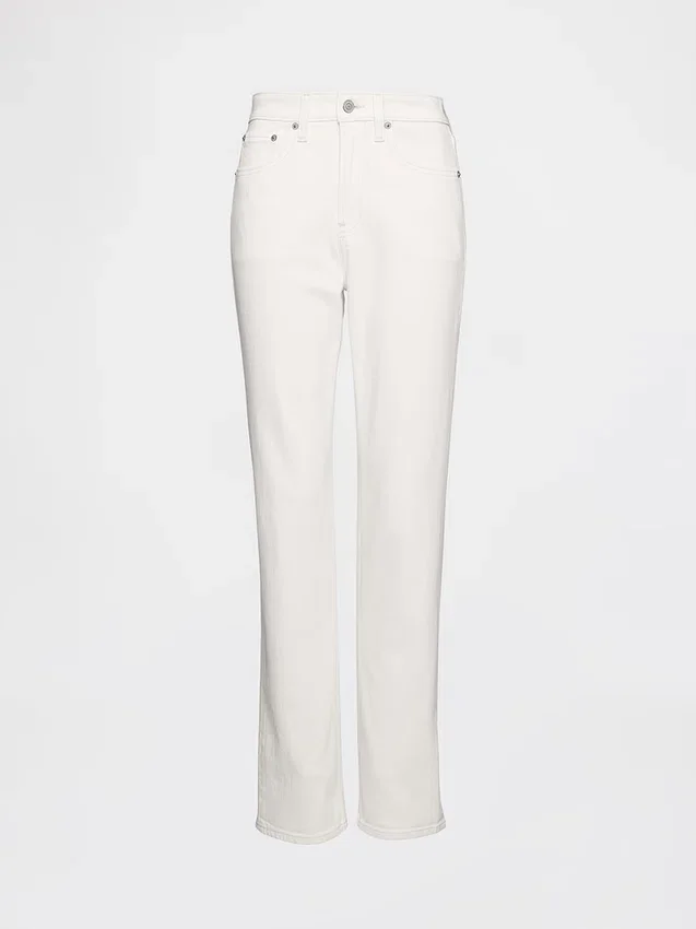 Jeansy Curvy z wysokim stanem, o kroju slim straight w stylu lat 90.