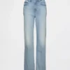Jeansy Curvy z wysokim stanem, o kroju slim straight w stylu lat 90.