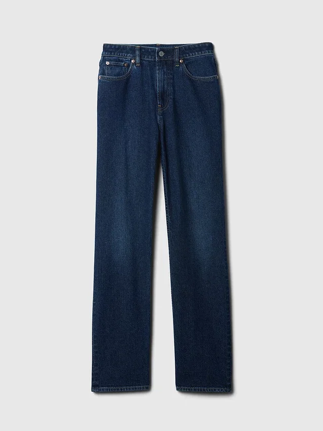 Jeansy Curvy z wysokim stanem, o kroju slim straight w stylu lat 90.