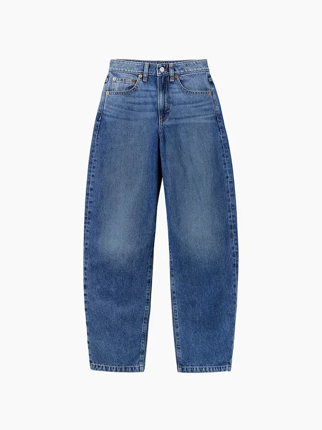 Jeansy GAP × Victoria Beckham z wysokim stanem i zaokrąglonymi nogawkami