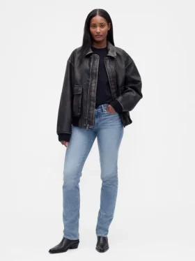 Jeansy o niskim stanie i prostym kroju „Slim Straight” w stylu lat 90.