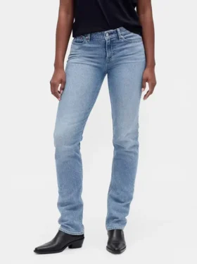Jeansy o niskim stanie i prostym kroju „Slim Straight” w stylu lat 90.