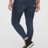 Jeansy odzieży ciążowej typu skinny do kostek z wstawkami