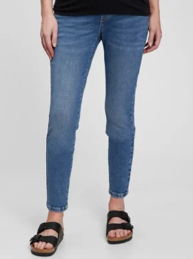 Jeansy odzieży ciążowej typu „true skinny” z pełnym panelem