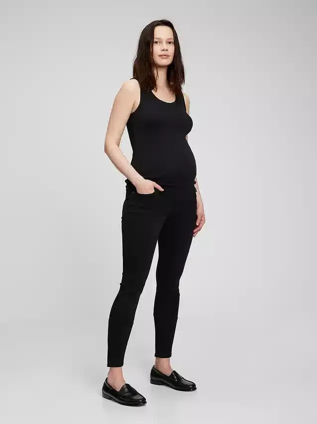Jeansy odzieży ciążowej typu „true skinny” z pełnym panelem