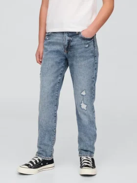 Jeansy typu „girlfriend” z średnim stanem dla dziewczynek