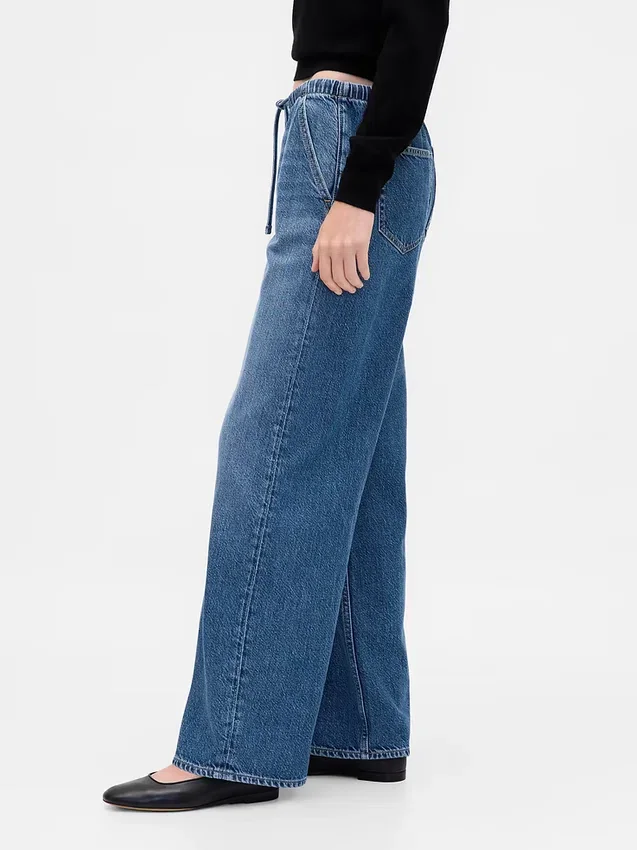 Jeansy z niskim stanem, ultramiękkie, luźne w stylu lat 90.