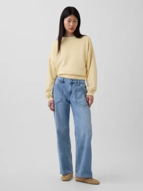 Jeansy z niskim stanem w stylu lat 90. o luźnym kroju
