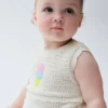 Jednoczęściowy kombinezon dla niemowląt „Baby Ice Cream” wykonany na szydełku