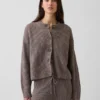 Kardigan oversize z dzianiny typu „shaker stitch” z serii CashSoft