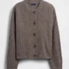 Kardigan oversize z dzianiny typu „shaker stitch” z serii CashSoft