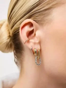 Kolczyki Ana Luisa Ash Double Hoop