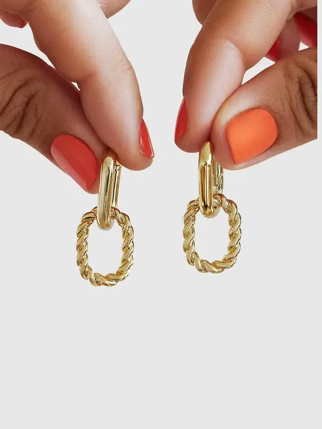 Kolczyki Ana Luisa Ash Double Hoop