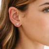 Kolczyki Pierced Co Heart Duo z zakrętką