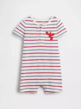 Kombinezon dla niemowląt Baby First Favorites Henley Shorty