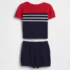 Komplet dla niemowląt z swetrem w stylu color block
