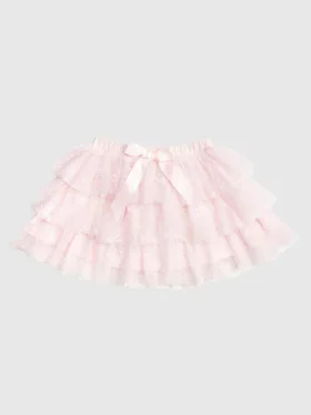 Koronkowa spódniczka tutu Sweet Wink z warstwami i kokardką
