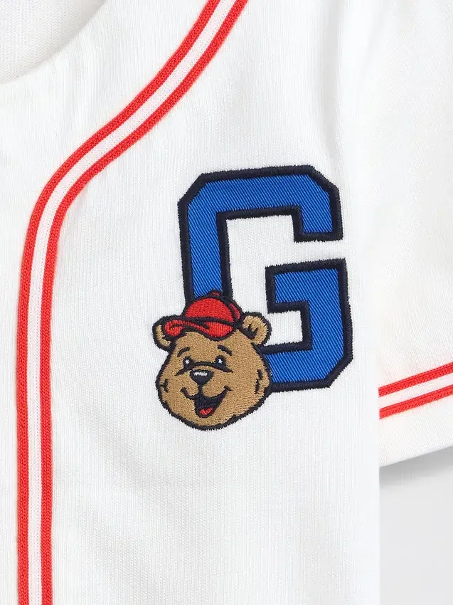 Koszula baseballowa dla niemowląt i Maluchów z logo Brannan Bear